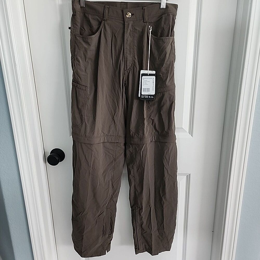 Exofficio BugsAway Ziwa Convertible Pants 32x32 Tan Zip Off Hiking Travel NWT